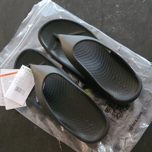 NWT CROCS Dark Gray Slide Sandals